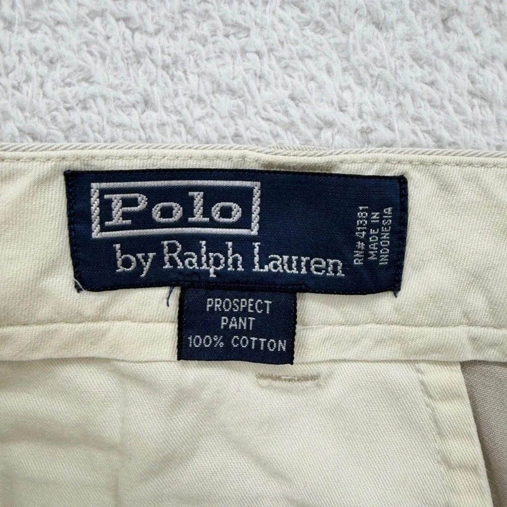 Polo Ralph‎ Lauren Prospect Pant Khaki Mens 38x34 Classic Fit Cotton Flat Front